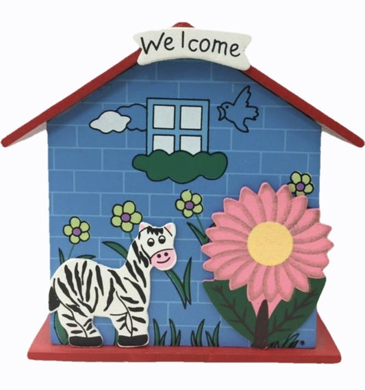 Wooden House Shaped Piggy Bank